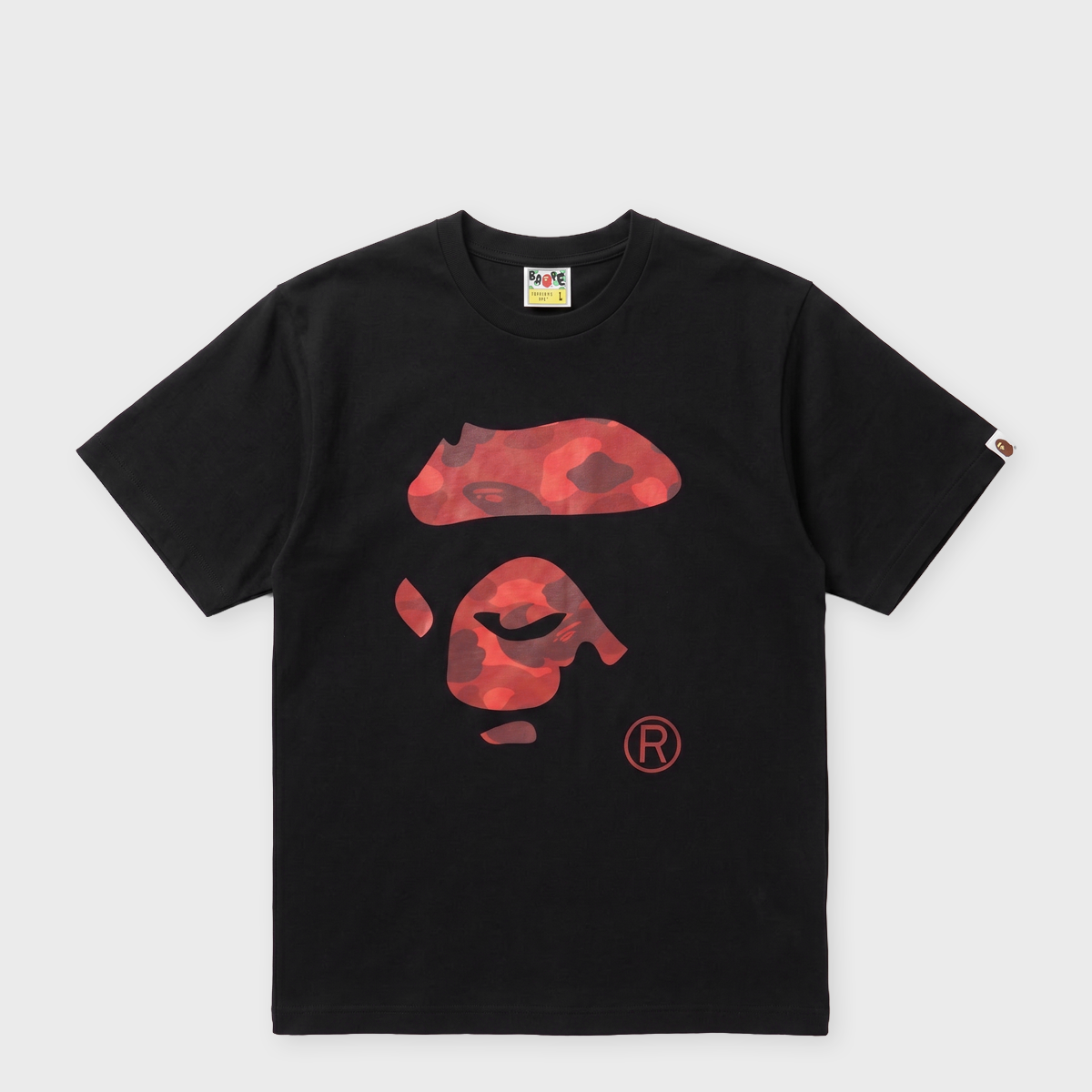 Buy A Bathing Ape Color Camo Ape Face Tee in black