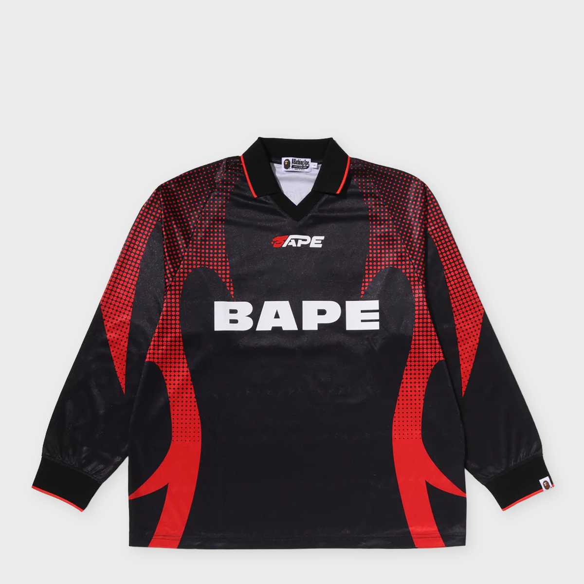 Buy A Bathing Ape Ape Flame Monogram Jacquard Logo Football Jersey