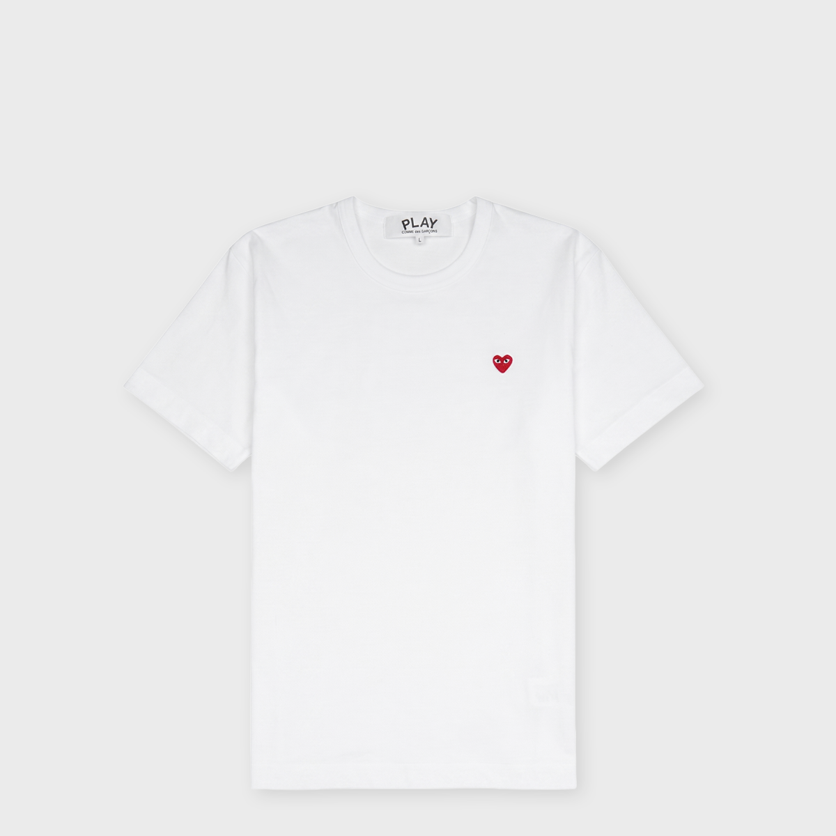 Buy Comme des Garcons Play T-Shirt Mini Red Heart Logo in white