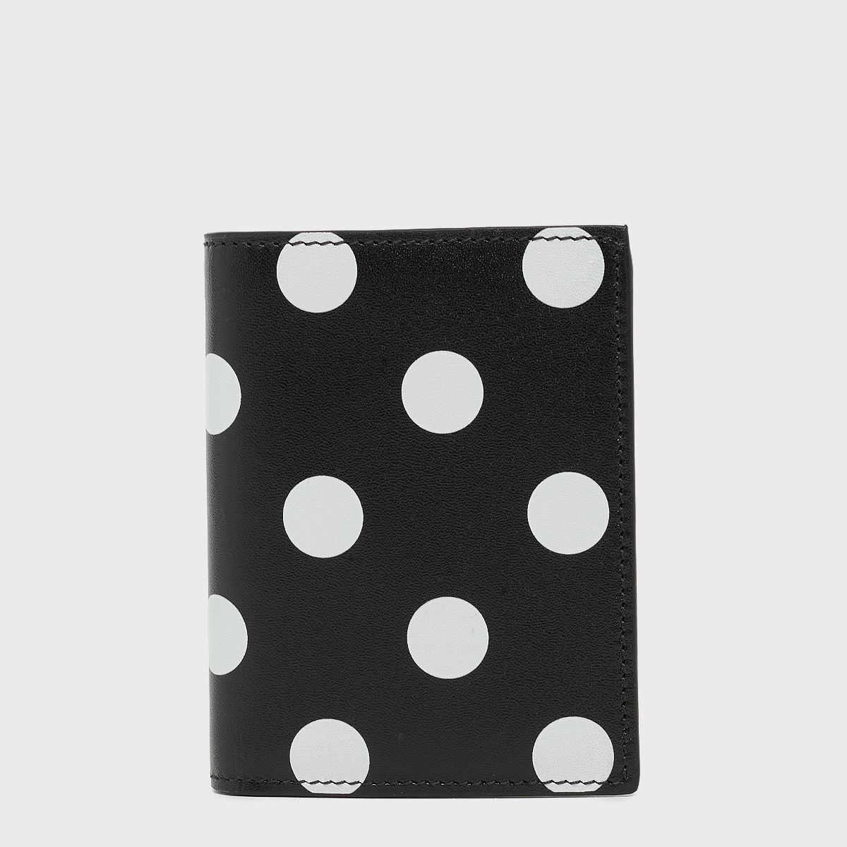 COMME des GARCONS DOTS PRINTED LINEウォレット Buy Comme des Garcons Wallet Dots Printed Leather black in white