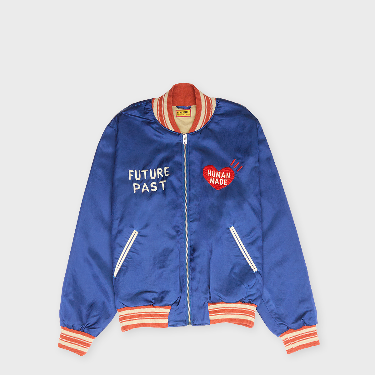 Buy HUMAN MADE Satin Jacket in blue | HM31JK008-BL | solebox