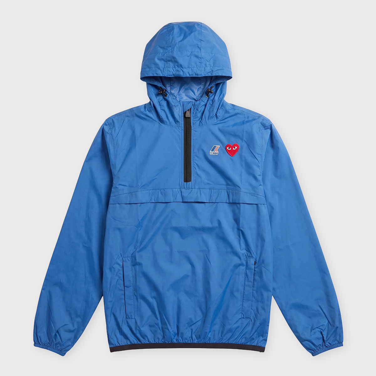 Buy Comme des Garcons Play K-Way Jacket Half Zip in blue | AZ-J502