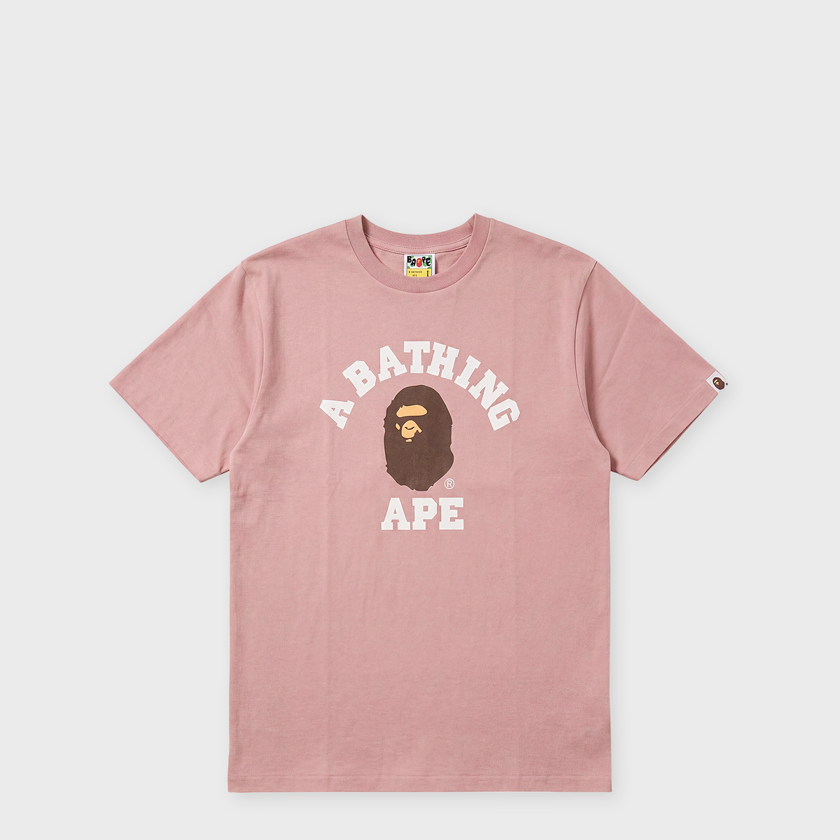 Buy A Bathing Ape College Tee white in light pink