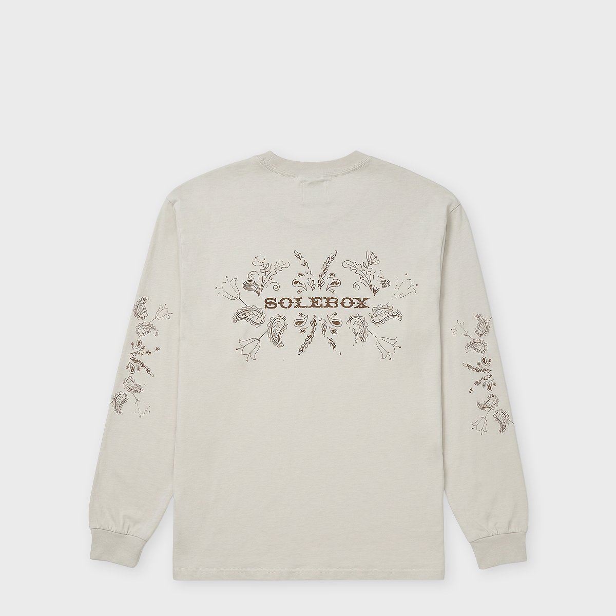 IO B. SOUL LONG 10th Tシャツ VALLAD XL① Buy solebox Paisley Longsleeve in beige | SBX-SEASONAL-Q2