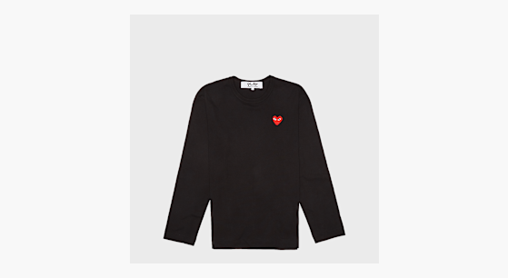 Buy Comme des Garcons Play Longsleeve in black | AZ-T118-051-1