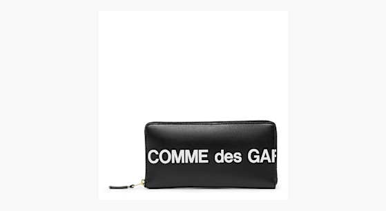 Buy Comme des Garcons Wallet Huge Logo in black | SA0110HL-1 at