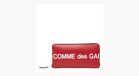 Buy Comme des Garcons Wallet Huge Logo red Huge Logo in Red