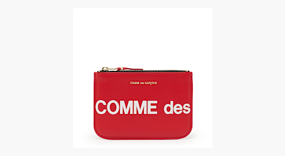 Buy Comme des Garcons Wallet Huge Logo in red | SA8100HL-2 | solebox