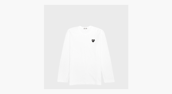 PLAY COMME DES GARÇONS Long T-Shirt Buy Comme des Garcons Play Play Black Heart Long Sleeve T-Shirt in