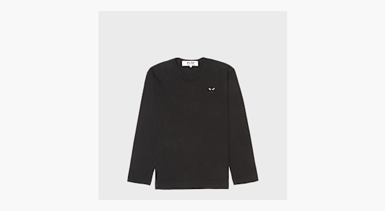 Buy Comme des Garcons Play Play Black Heart Long Sleeve T-Shirt in