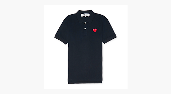 Buy Comme des Garcons Play Play Polo Shirt Red Heart in blue
