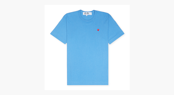 Buy Comme des Garcons Play Small Red Heart T-Shirt blue Blue Red