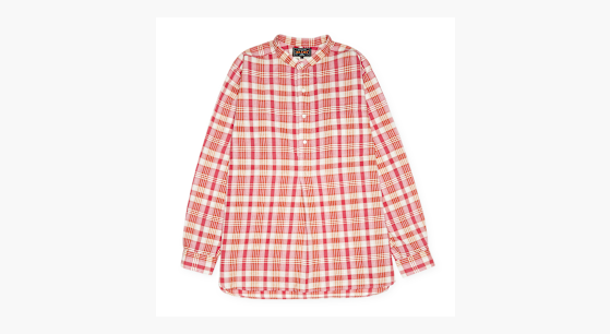 トップス BEAMS PLUS Band Pullover Madras Buy Beams Plus Band Pullover Madras in red | 3811-0668-139
