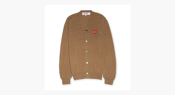 Buy Comme des Garcons Play Knit Cardigan in brown | P1N076-3 | solebox