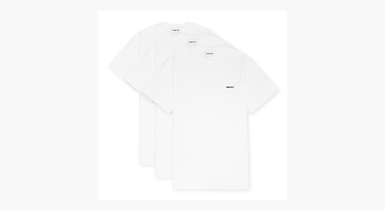 AMBUSH 半袖シャツ ホワイト ボックスシルエット Buy Ambush 3 Pack T-Shirt in white | BMAA002S24JER0010110 | solebox