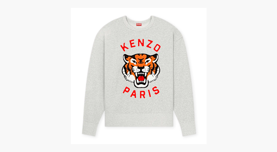 Buy Kenzo Sweat pale grey in grey | FE58SW0104MF.93 | solebox