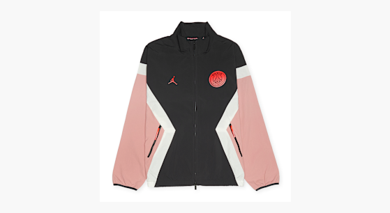 Buy Jordan PSG Anthem Jacket in rust pink/off noir/sail/infrared