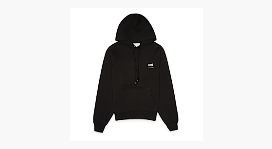 AMI｜HOODIES/SWEATS (USW224 747 001) Buy Ami Boxy Hoodie 'Black' - USW224 747 001 | GOAT SA