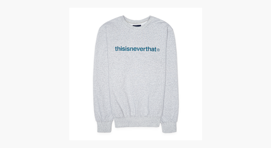 【THISISNEVERTHAT】T-Logo LT Crewneck Heather Grey thisisneverthat® - T-LOGO LT CREWNECK | HBX - Globally