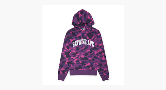 Bape Purple Camo Pullover Hoodie　パーカー　紫 BAPE Color Camo Pullover Hoodie Purple Men's - US