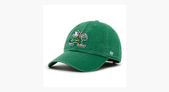 '47 Brand Notre Dame Fighting Irish Clean Up Adjustable Strapback Hat - Vintage Green