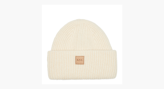 Buy A.P.C. Bonnet Michelle in ecru | WVBBR-M25075-ADD | solebox