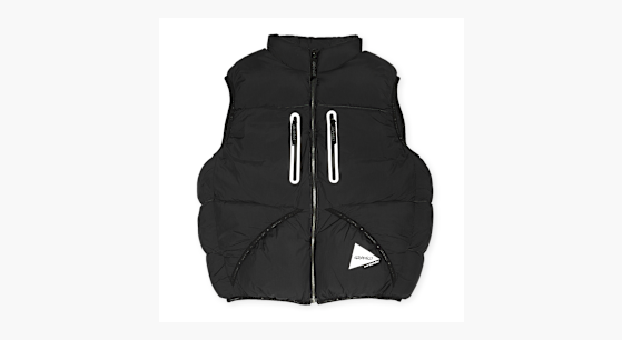 Buy Gramicci x And Wander Down Vest in schwarz | GUJ4-F3001