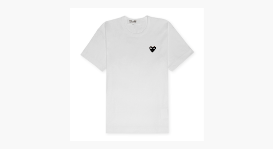 Buy Comme des Garcons Play Black Heart T-Shirt White in