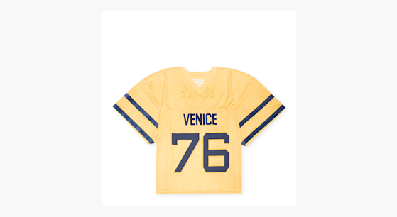 Buy ERL Venice 76 Football Top Knit yellow Venice 76 Knit Football