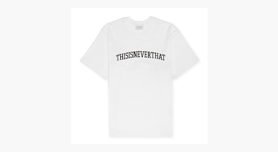 ★thisisneverthat★ ArchLogo Tee Oatmeal TN250TTSST07OAT Buy thisisneverthat Arch-Logo Tee in wit | TN250TTSST07-WHT