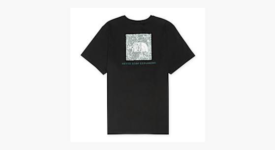 Buy The North Face Box Nse Tailgrid Infill Tee in noir