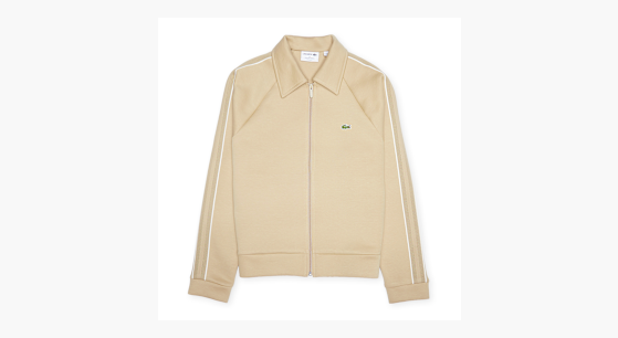 2025公式店舗 Buy Lacoste at SH0029-00-02S | beige in Sweatshirt Zip Full ジャケット・アウター