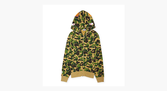 Buy A Bathing Ape ABC Camo Crystal Stone Shark Full Zip