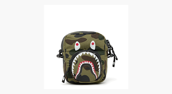 Buy A Bathing Ape 1st Camo Shark Mini Bag in green