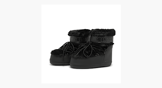 Buy Moon Boot Wmns Icon Low Faux Fur in black | 80D1409390-N001