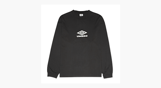 Buy Umbro by Slam Jam OG Logo Longsleeve Shirt in washed black
