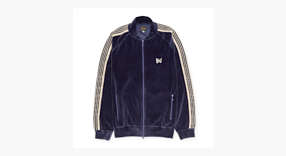 Buy Needles Rib Collar Track Jacket in navy | RW323-NAVY | solebox