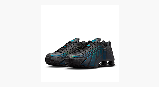 Buy Nike Shox R4 SE in black/black seaweed | IM6596-001 | solebox