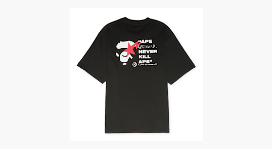 Buy A Bathing Ape Bape Sta Ape Face Relaxed Fit Tee M black Bape