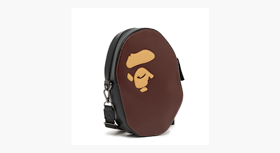 Buy A Bathing Ape Ape Head Shoulder Bag M in brown