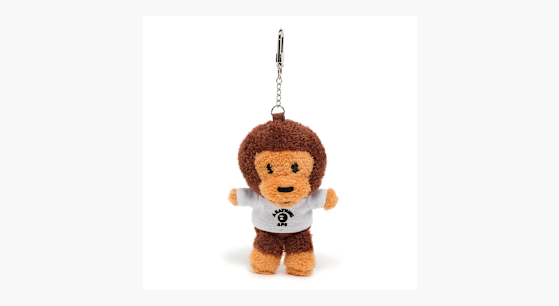 小物 BABY MILO HOODIE PLUSH DOLL KEYCHAI A Bathing Ape BAPE BABY MILO White Hoodie PLUSH DOLL