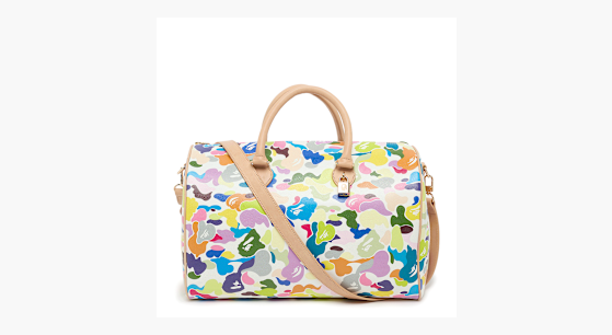 Buy A Bathing Ape Multi Camo Boston Bag L in multi-colour
