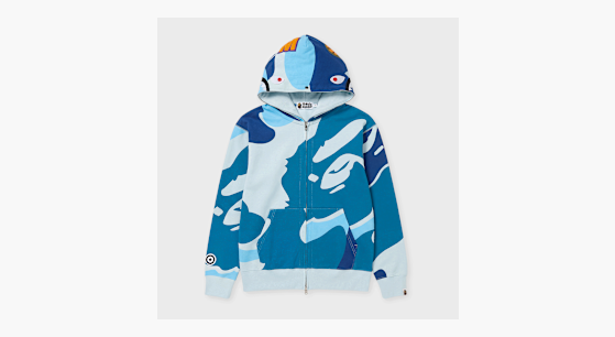 A BATHING APE ダブルシャーク カモ ABC フルジップフーディ Buy A Bathing Ape Mega ABC Camo Double Shark Relaxed Fit Full Zip