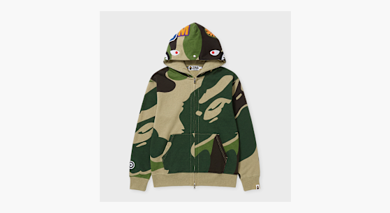 Buy A Bathing Ape Mega ABC Camo Double Shark Relaxed Fit Full Zip