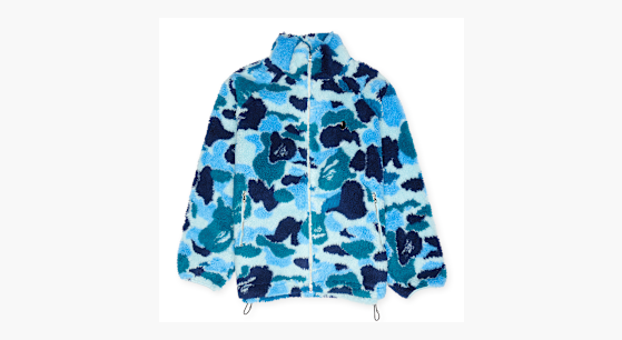 Buy A Bathing Ape ABC Camo Metal One Point Boa Jacket M in blue