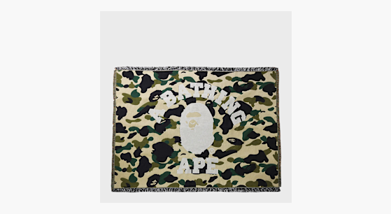 Buy A Bathing Ape 1st Camo Jacquard Blanket M in yellow