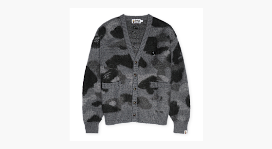 A BATHING APE カモカーディガン　S Buy A Bathing Ape Color Camo Mohair Knit Cardigan M in black