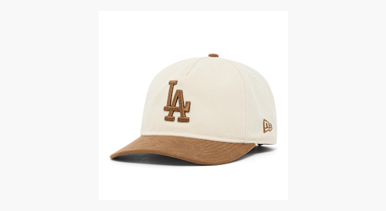 Buy New Era Suede Visor 9Fifty Los Angeles Dodgers Cap in beige