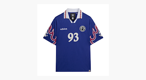 Buy adidas Originals x Bape SSL Flame Jersey in blue | KF4914