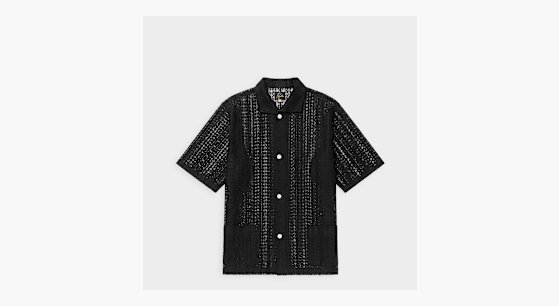 Buy Needles Widespread Collar Shirt Raschel Lace (Crochet) in